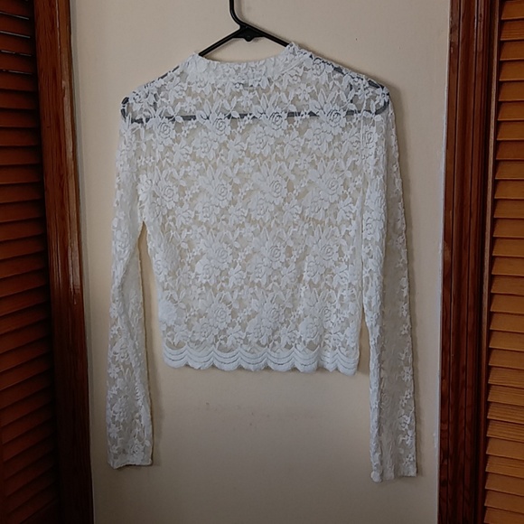 Gorgeous brocade blouse very sexy Medium - Picture 6 of 8